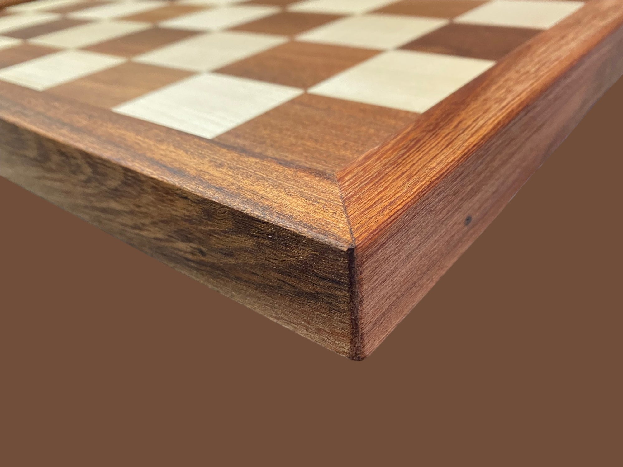 21" Handmade Solid Framed Acacia & Maple Wood Chess Board