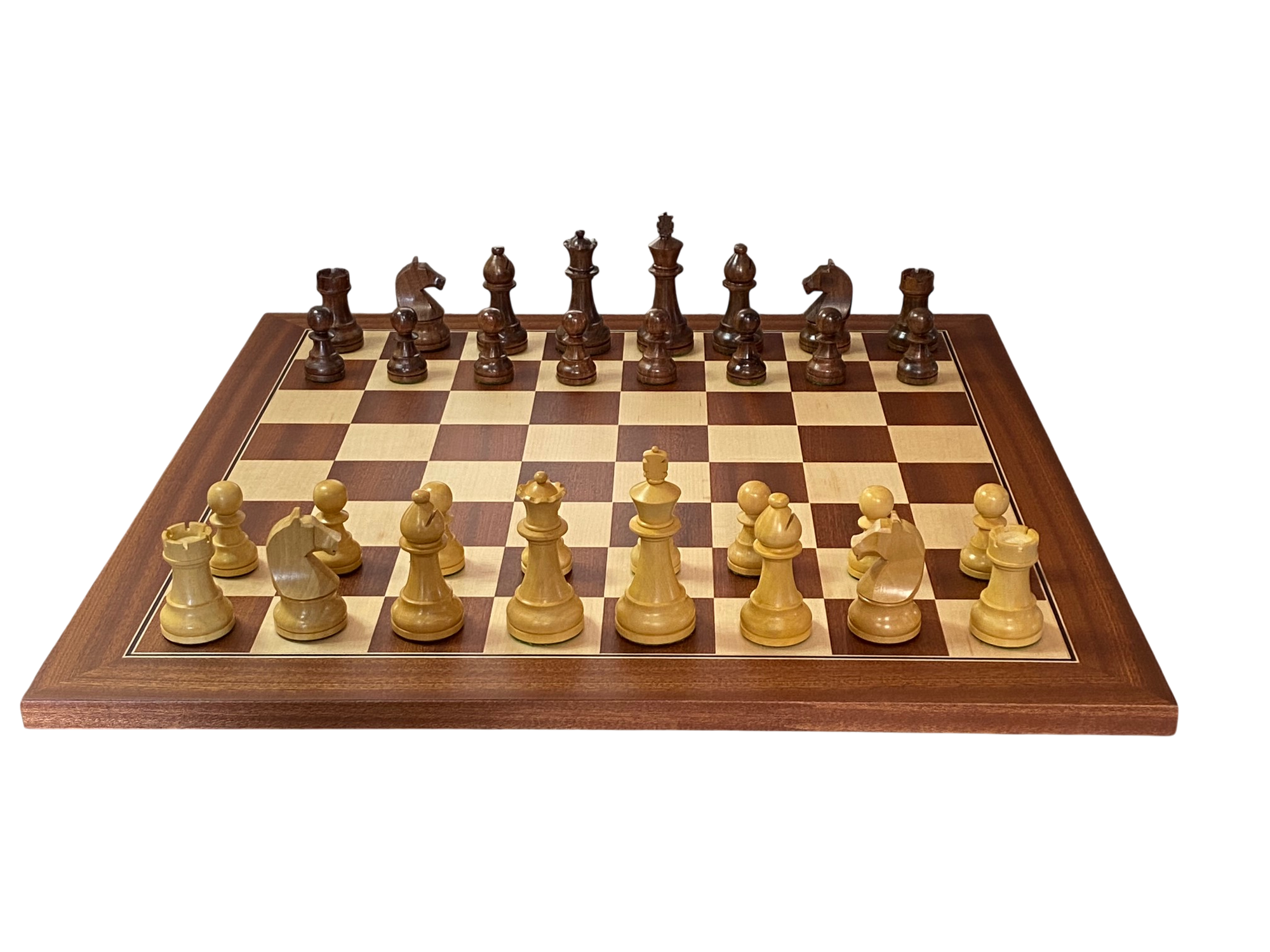 CMI- Club Player Acacia Mahogany Deluxe Combination Chess Set