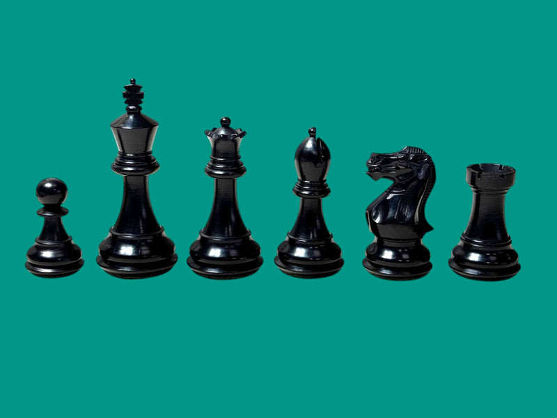 3.5" Stallion Black & Boxwood Staunton Chess Pieces