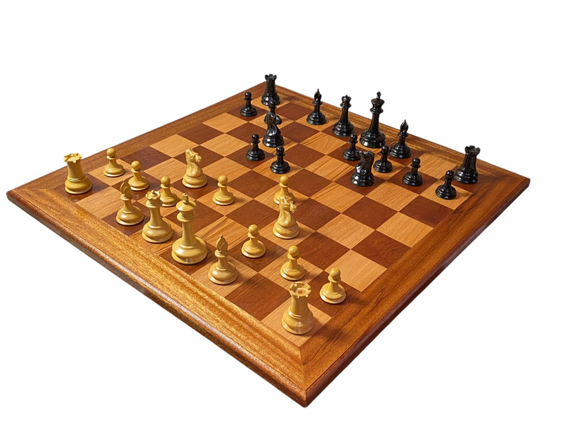 Leuchars Reproduction Staunton Chess Set, Board and Box