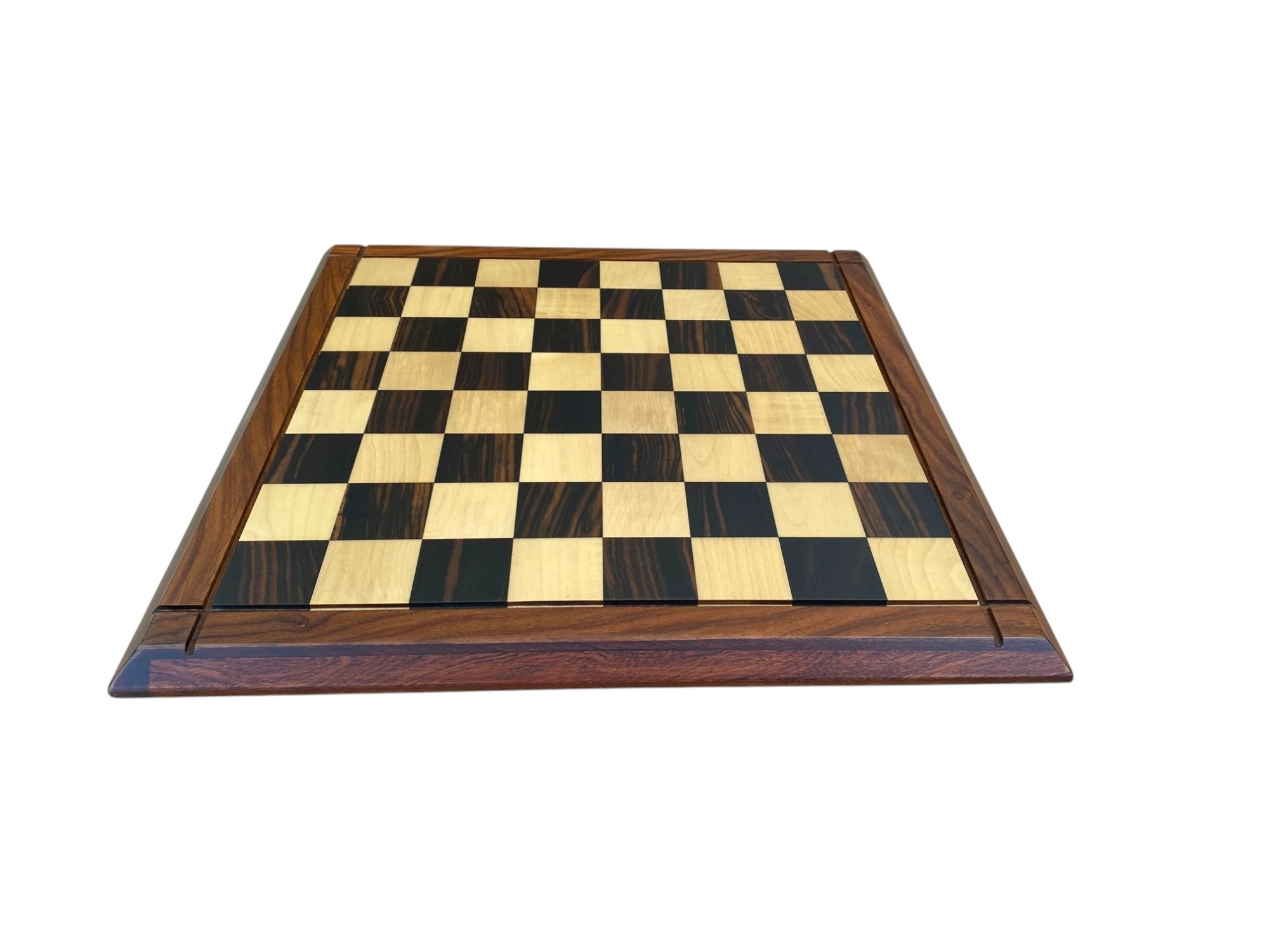 21 Inch Luxury Ebony Golden Rosewood Boxwood Chess Board