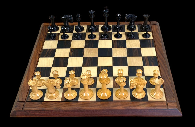 Mark Antony Chess Set with 21-Inch Luxury Ebony Rosewood & Boxwood Chess Board