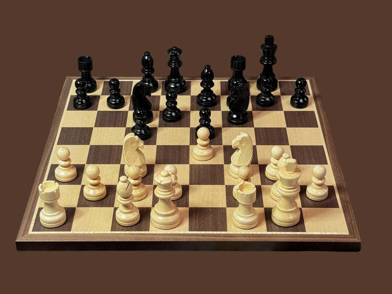 Grandmaster Economy Black Walnut Chess Set & Drawstring Bag