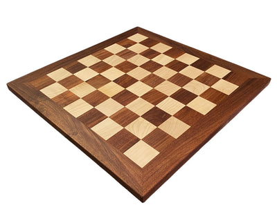 21-Inch Solid Acacia & Maple Chessboard – Handcrafted Inlaid Wood
