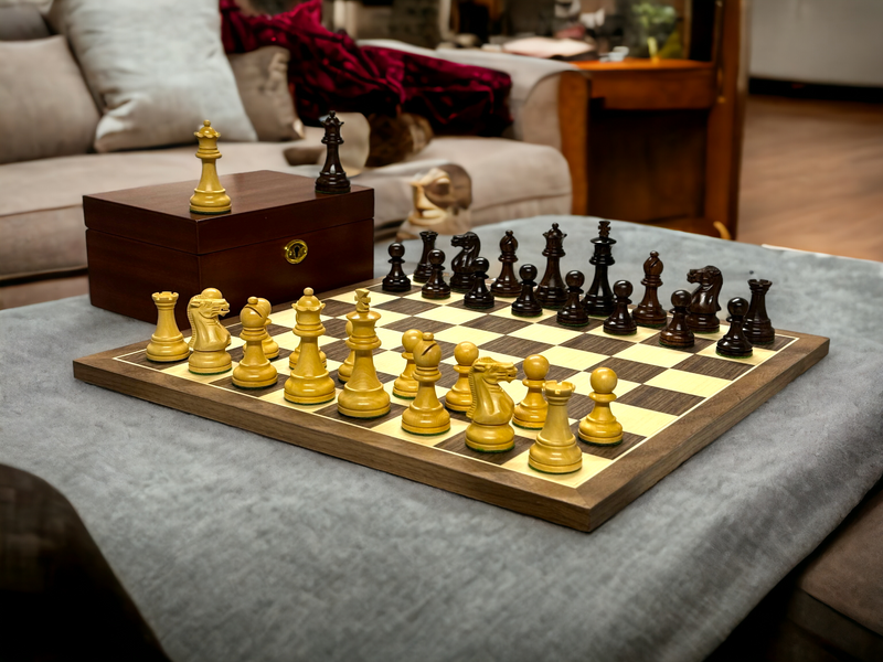 3" Spirit Rosewood & Boxwood Chess Pieces - Official Staunton™ 
