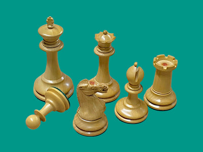 1862 Staunton Chessmen, Mahogany Antique Style Board and Hinged Box