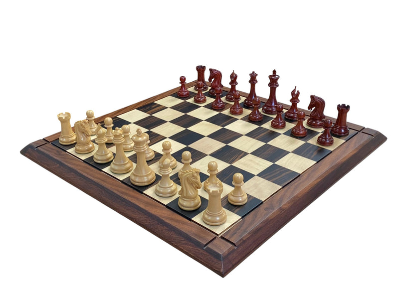 Tristan Imperial Padauk & Boxwood Chess Set with 21-Inch Ebony Rosewood Board