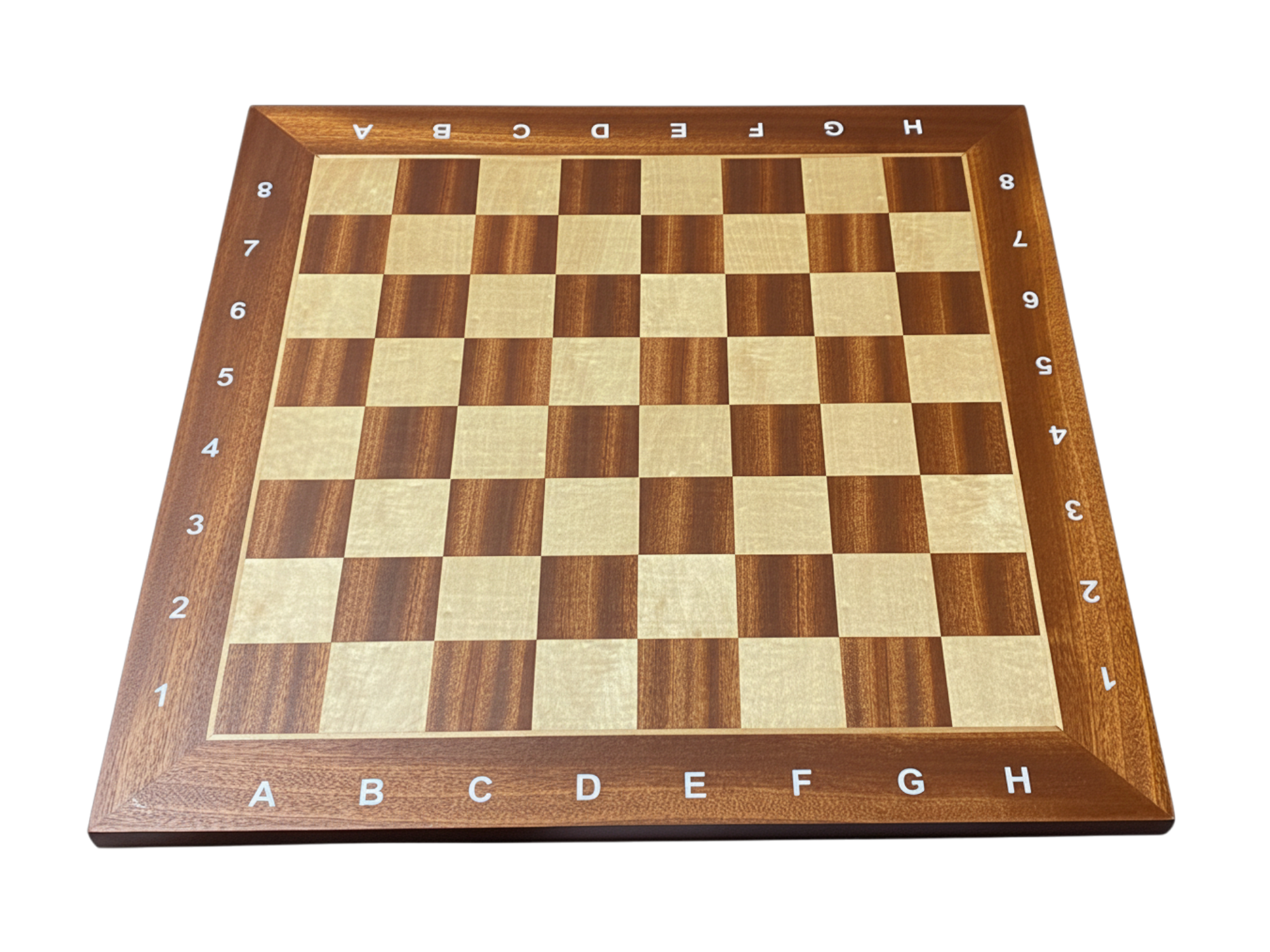 20 Inch Economy Mahogany Algebraic Chess Board