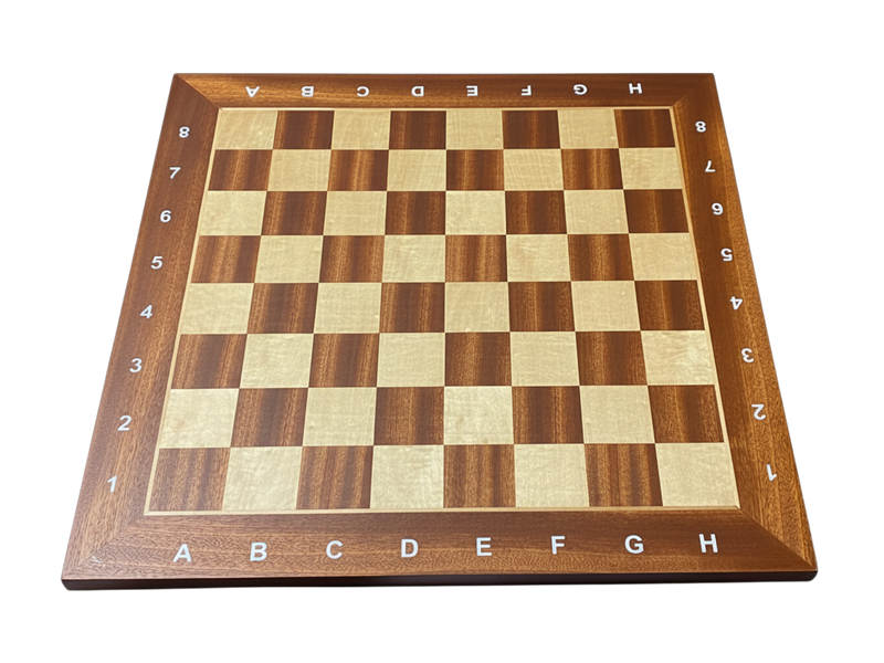 20 Inch Mahogany Algebraic Chess Board