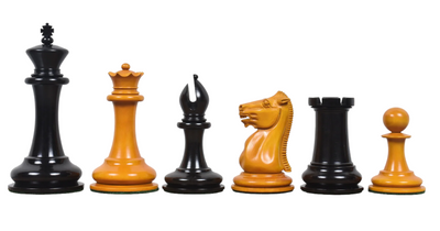 4.4" Leuchars Cooke Antiqued Chess Pieces - Official Staunton™ 