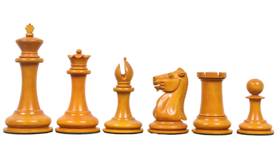 4.4" Leuchars Cooke Antique Ebony Chess Pieces - Official Staunton™ 