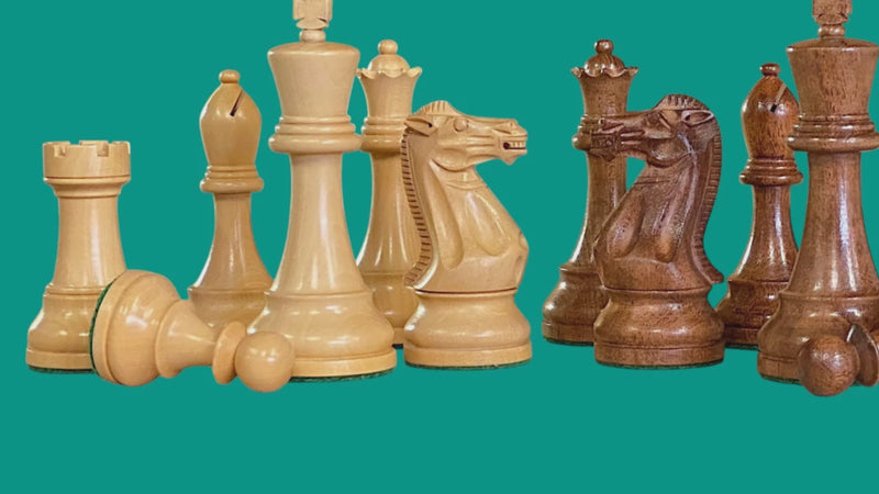 Staunton Winchester 4 Inch Acacia & Boxwood Chessmen