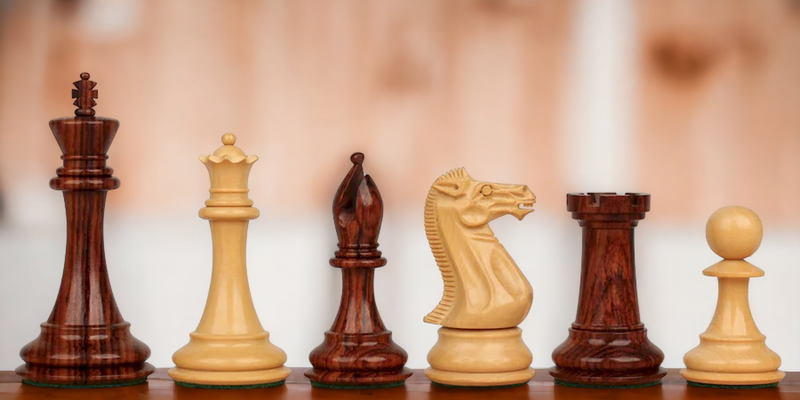 Salvador Anjan Rosewood Wood Chess Pieces - Official Staunton™ 