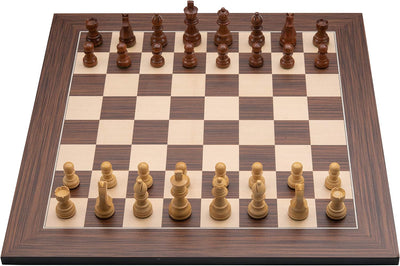 3.75" Acacia Classic Pieces, 19" Wenge Chess Board - Official Staunton™ 