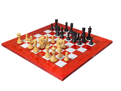 Italian Black and Red Imperial Chess Set - Official Staunton™ 