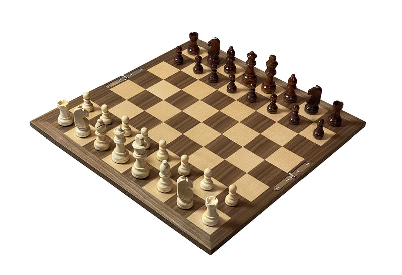 Economy Walnut Folding Chess Set - Official Staunton™ 