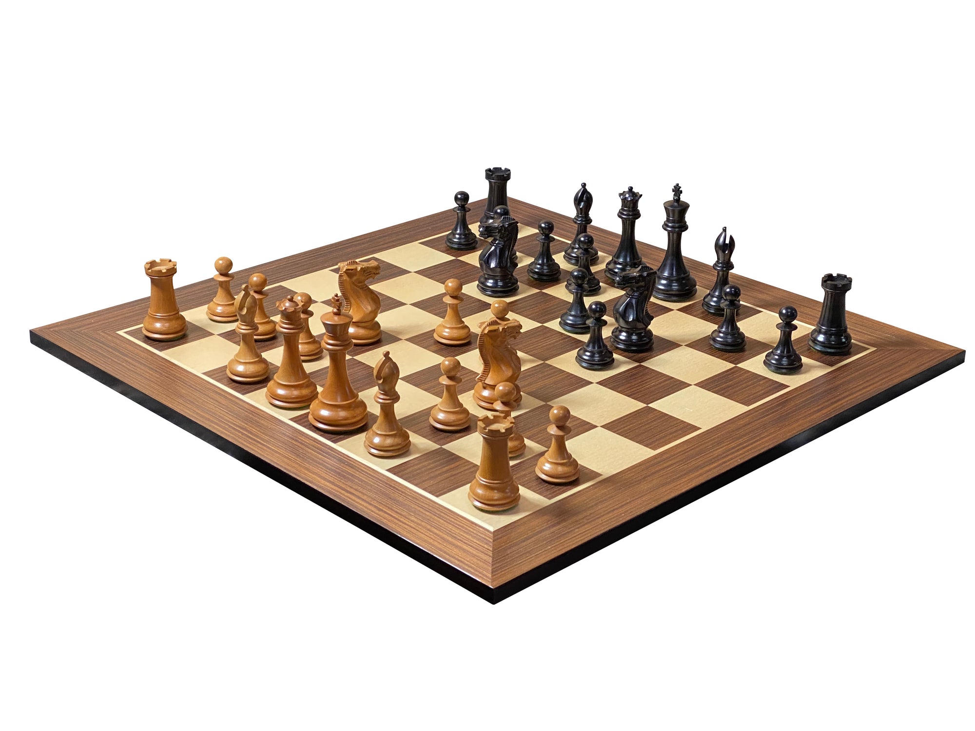 Antique Collector Series 21" Wenge Chessboard & Mahogany Box - Official Staunton™ 