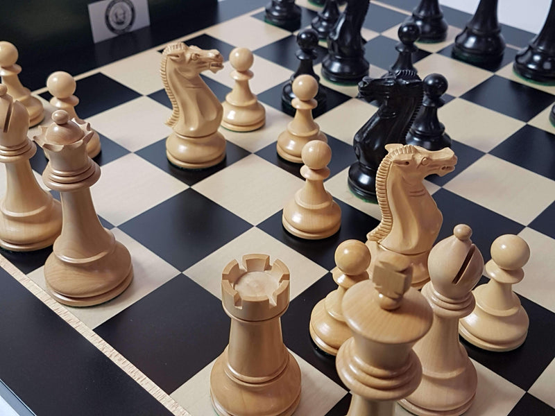 Black Winchester Anegre Chess Set Combination - Official Staunton™ 