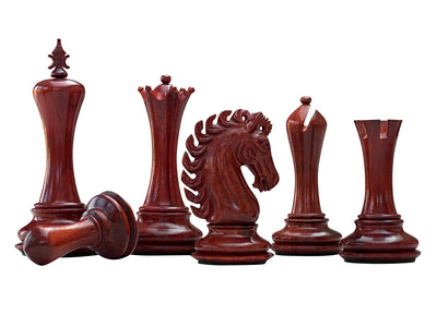 Emperor Series Padauk Chess Pieces - Official Staunton™ 