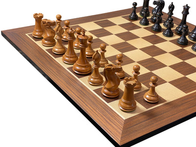 Antique Collector Series 21" Wenge Chessboard & Mahogany Box - Official Staunton™ 