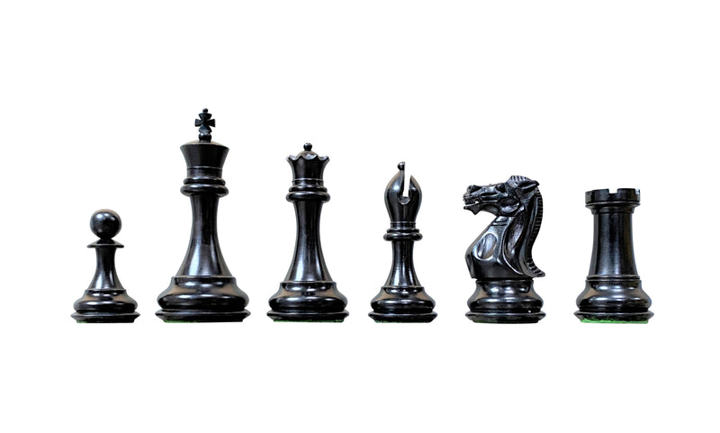 Staunton Collectors Black with Solid Frame Chess Board & Vinyl Box - Official Staunton™ 