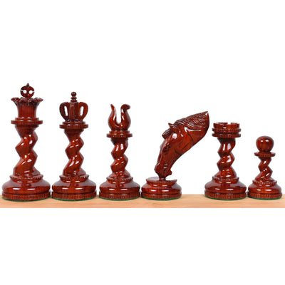 Artistic Grazing Knight Padauk Chess Set - Official Staunton™ 