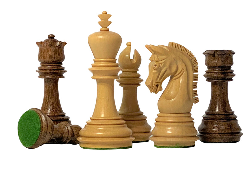 3.75" Imperial Acacia Boxwood Chess Pieces - Official Staunton™ 