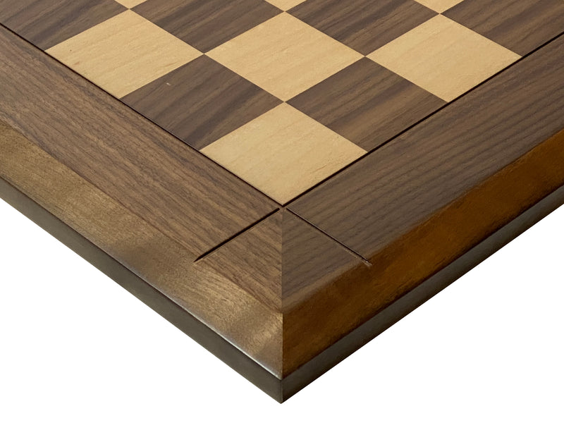 20" Wide Border Walnut Chess Board - Official Staunton™ 