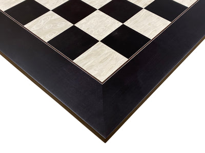 21" Anegre Birdseye Maple Deluxe Chessboard - Official Staunton™ 