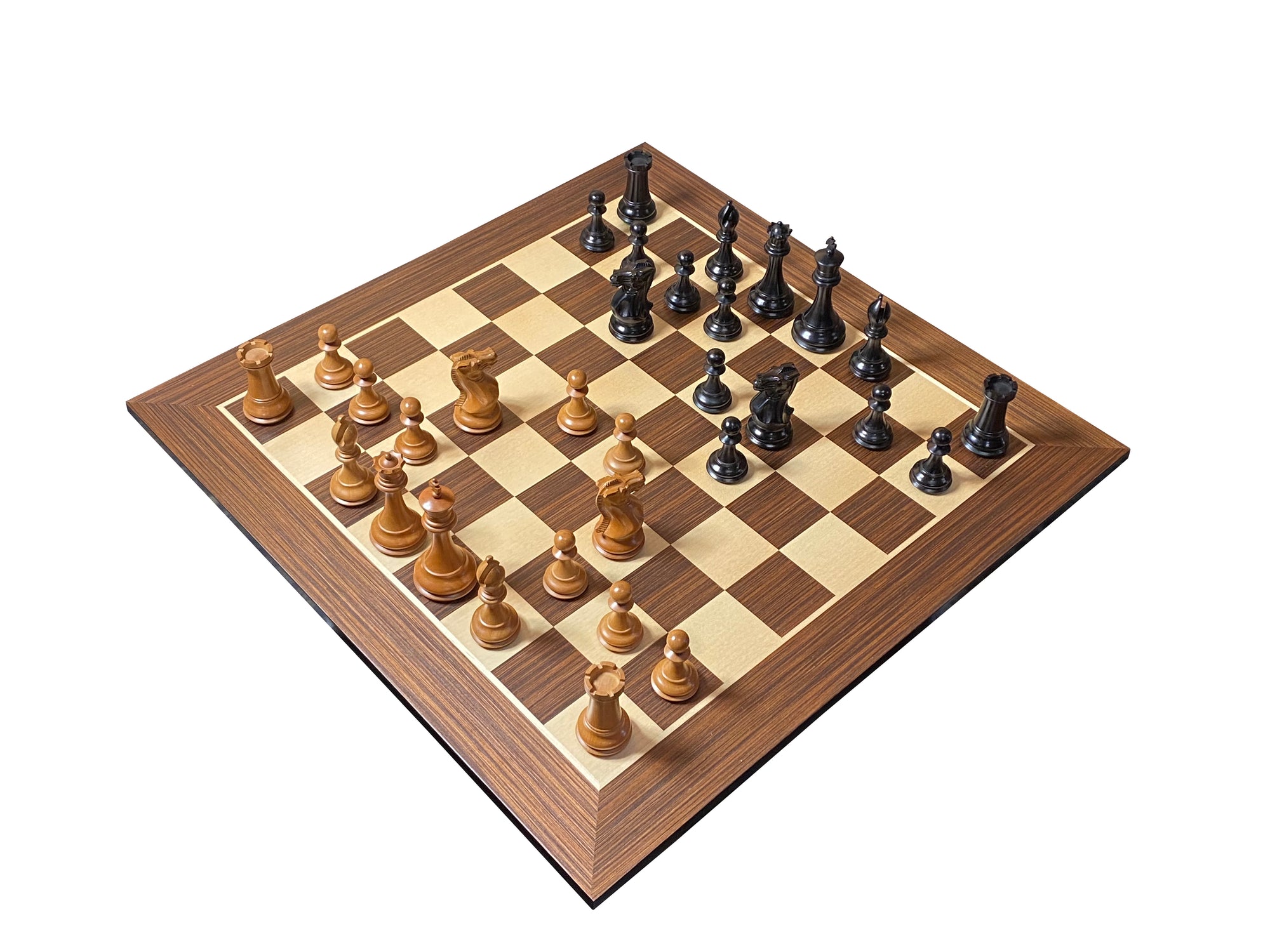Antique Collector Series 21" Wenge Chessboard & Mahogany Box - Official Staunton™ 