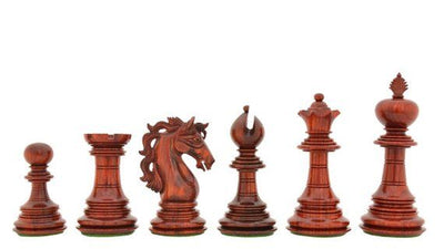 4.4" King Charles Padauk & Boxwood Luxury Chess Pieces - Official Staunton™ 
