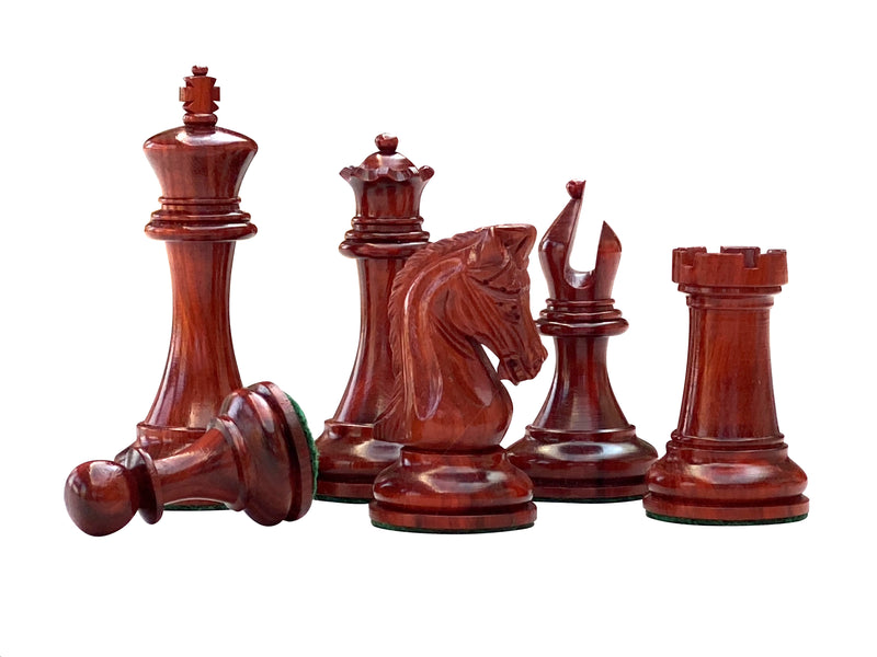 Tristan Imperial Redwood Chess Pieces, 20" Anegre Chessboard & Vinyl Box - Official Staunton™ 