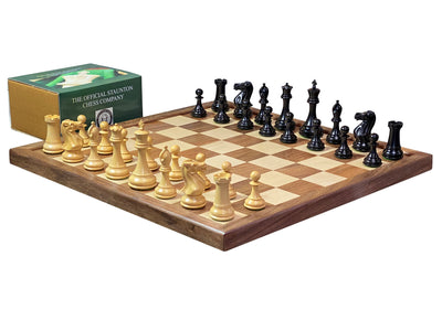 Staunton Collectors Black with Solid Frame Chess Board & Vinyl Box - Official Staunton™ 