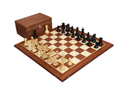 Black Elite Players Mahogany Chess Set Combination - Official Staunton™ 