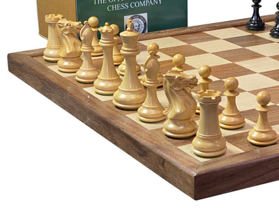 Staunton Collectors Black with Solid Frame Chess Board & Vinyl Box - Official Staunton™ 
