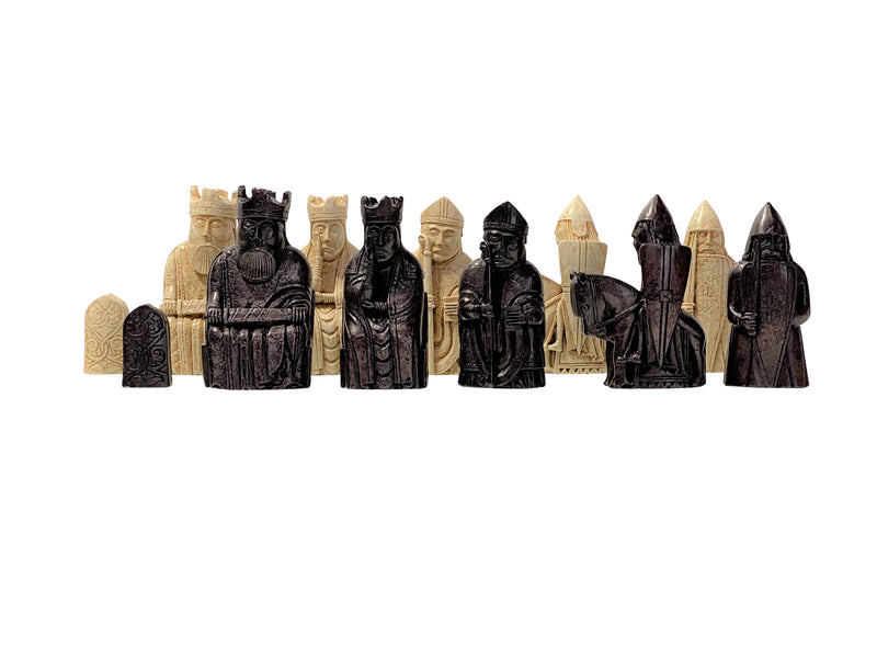 Isle of Lewis Large Chess Pieces 22" Solid framed Wood Chess Board - Official Staunton™ 