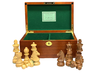 3.75" Staunton Classic Acacia Chess Pieces & Mahogany Box - Official Staunton™ 