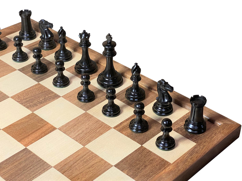 1849 "Slim Jim"Chess Pieces, 22" Frame Chess Board & Mahogany Box - Official Staunton™ 