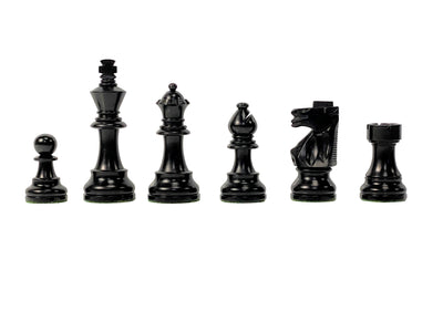 3.75" British Boxwood & Ebonised Chess Pieces & Drawstring Bag - Official Staunton™ 