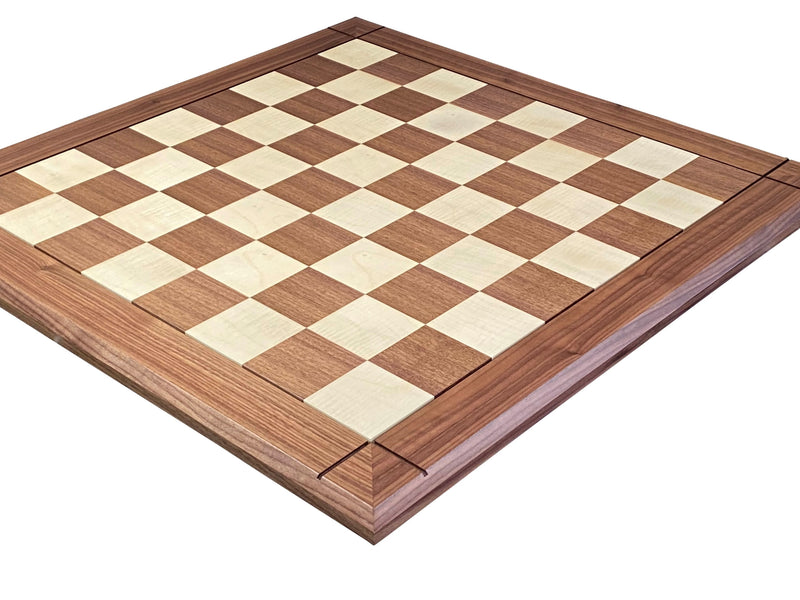 Italian Walnut Chess Board & Sultan Redwood Chess Pieces - Official Staunton™ 
