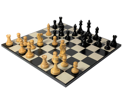 Contemporary Anegre Winchester Chess Set & Burl Box - Official Staunton™ 