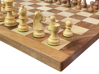 18" Solid Wood Classic Acacia Chess Set & Mahogany Box - Official Staunton™ 