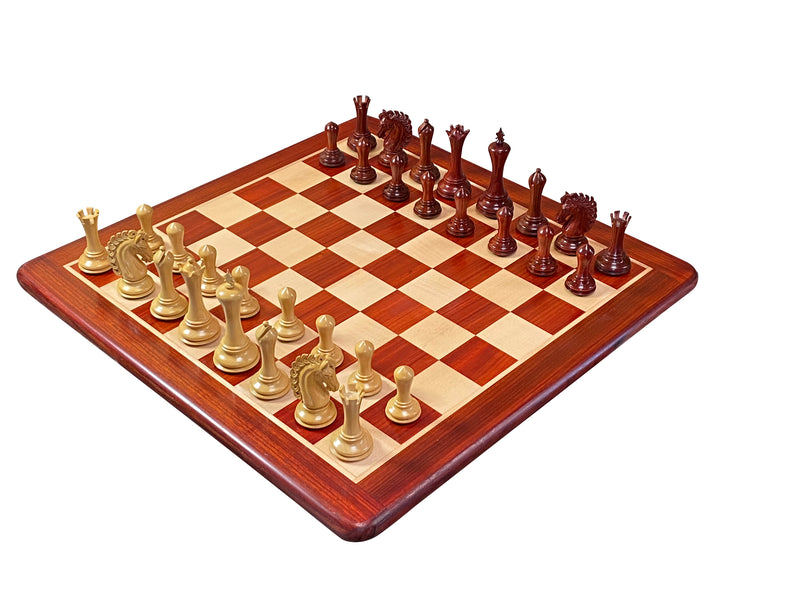 Emperor Redwood Chess Pieces & 23” Redwood Chess Board - Official Staunton™ 
