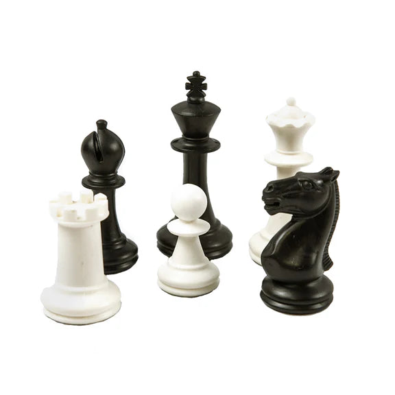 Tournament Weighted Plastic Chessmen & Bag - Official Staunton™ 