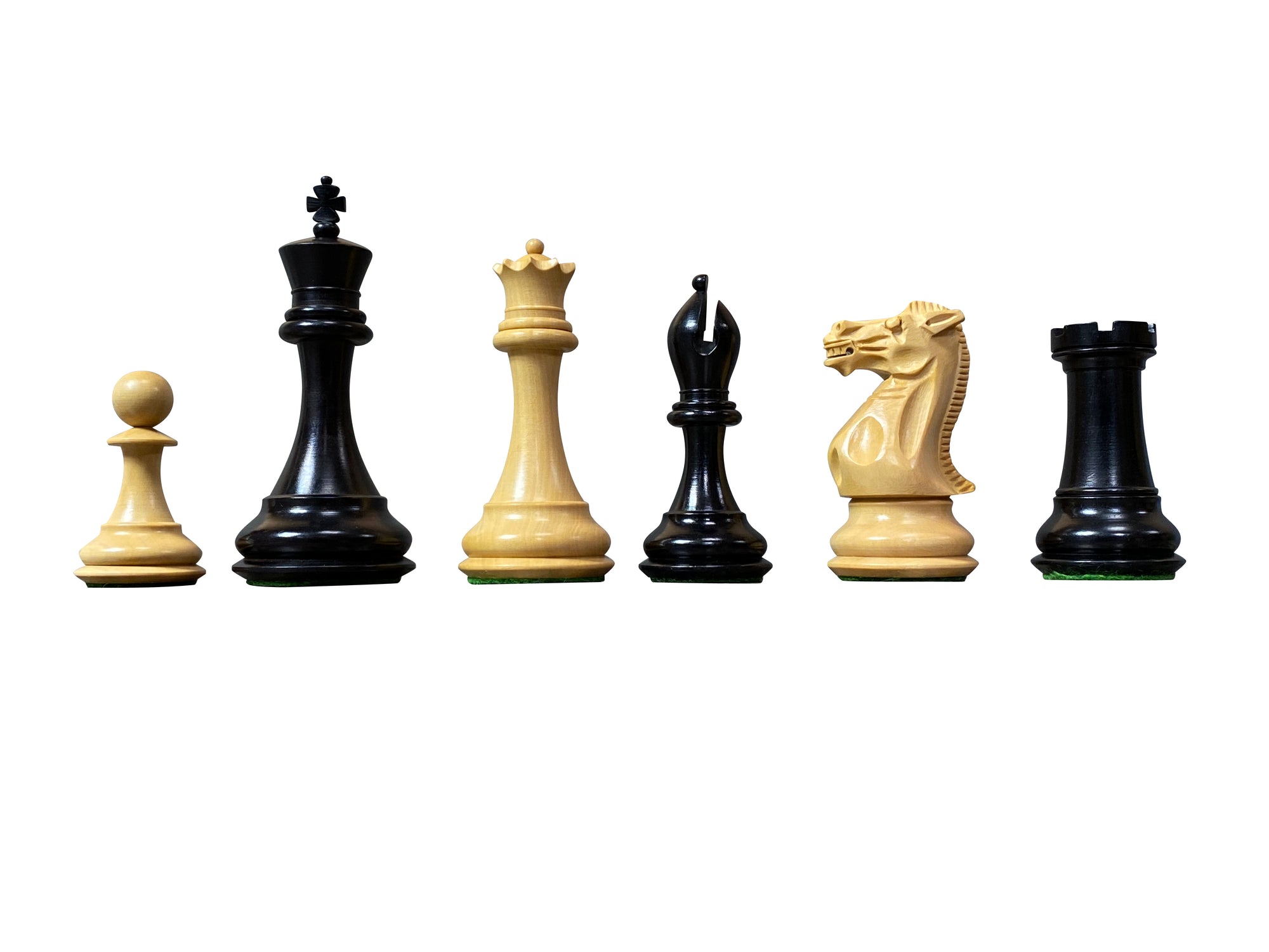 Collector Series Black and Boxwood Chess Pieces - Official Staunton™ 
