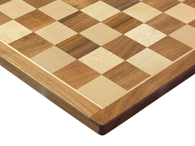18" Handmade Acacia and Boxwood Hardwood Chess Board - Official Staunton™ 