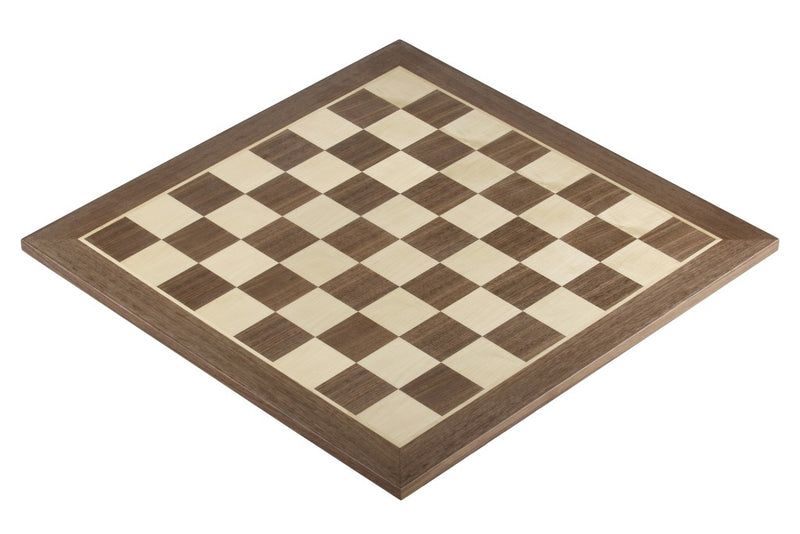 15.75" Walnut & Maple European Chess Board - Official Staunton™ 