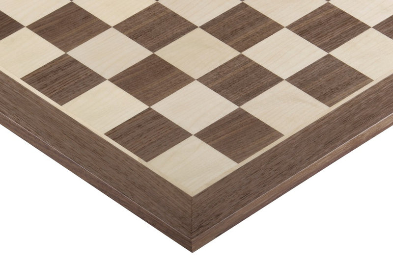 15.75" Walnut & Maple European Chess Board - Official Staunton™ 
