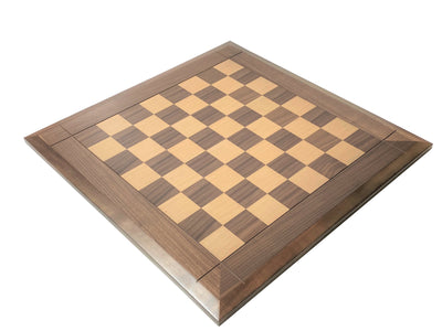 20" Wide Border Walnut Chess Board - Official Staunton™ 