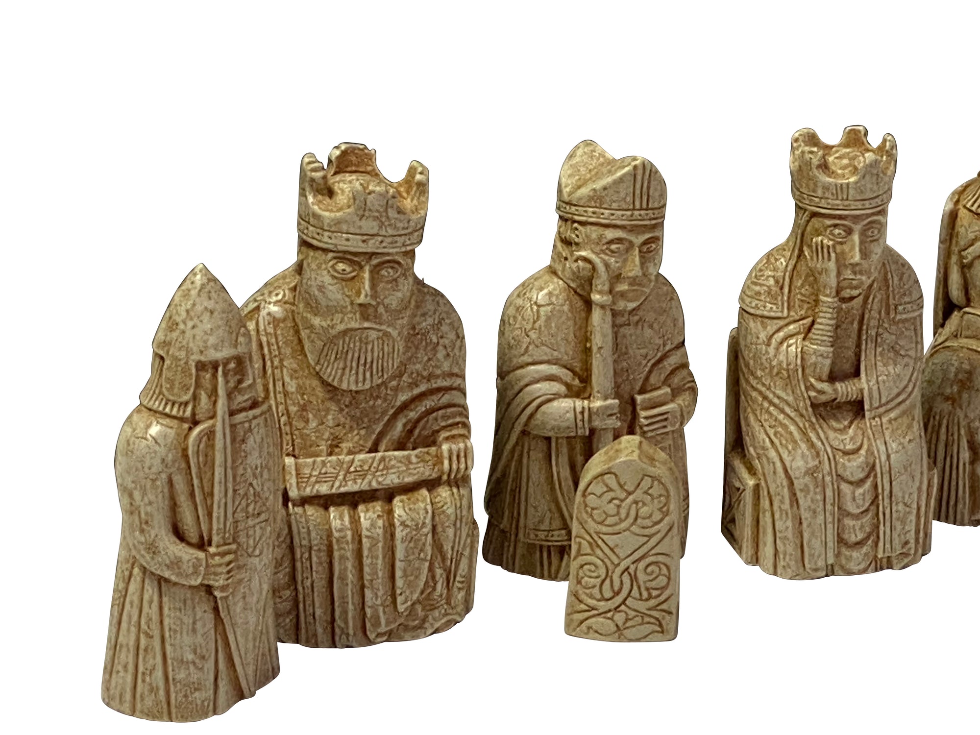 Isle of Lewis Large Chess Pieces 22" Solid framed Wood Chess Board - Official Staunton™ 